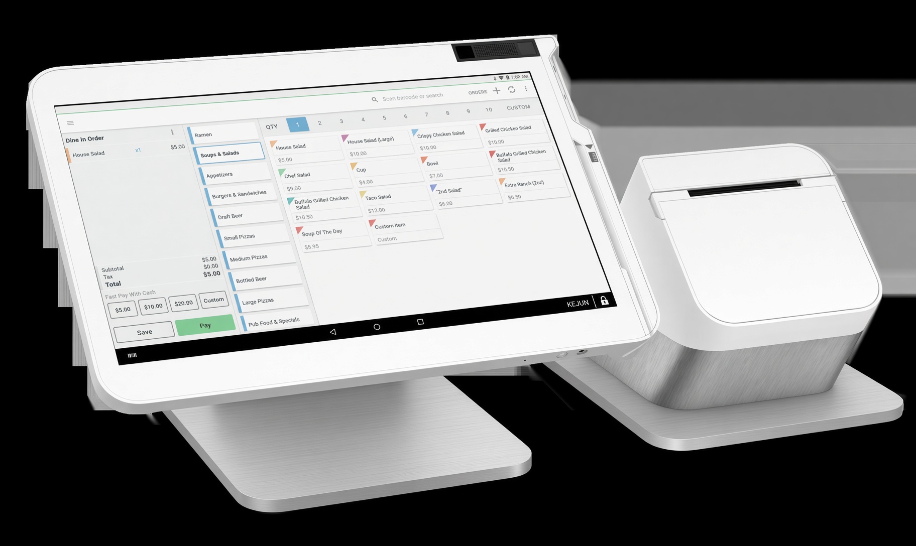 Countertop POS register